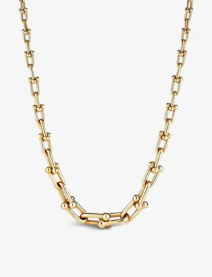 TIFFANY & CO Tiffany HardWear graduated link 18ct gold necklace