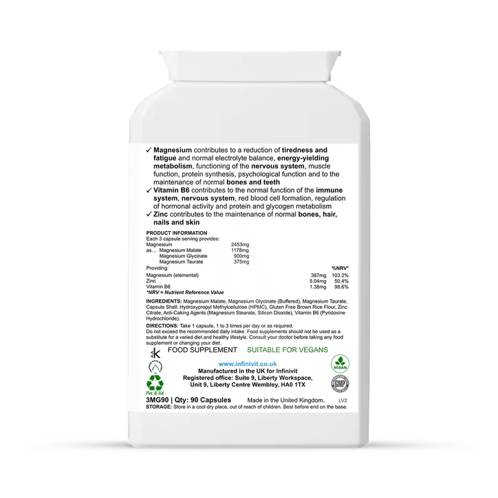 InfiniVit Tri-Magnesium Matrix 90 Capsules, additional product view 2