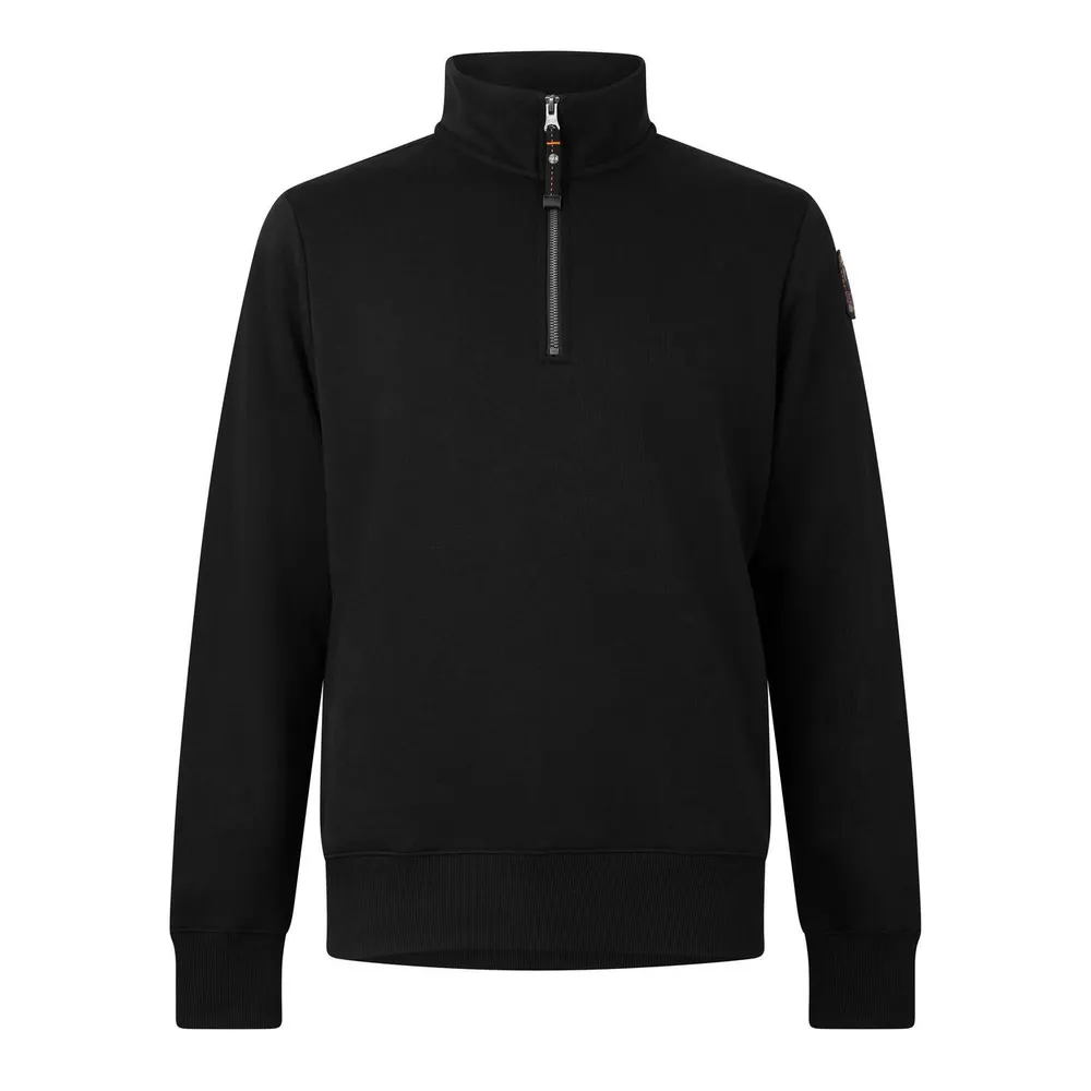 Parajumpers Para 1/4 Zip Fleece Sn64 in Black 0541 – Clothing