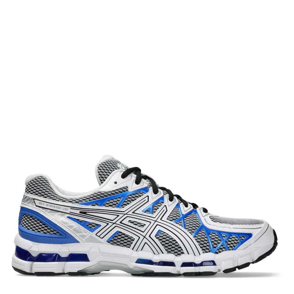 Asics Mens Gel-Kayano 20 Sneaker in White/Blue – Footwear