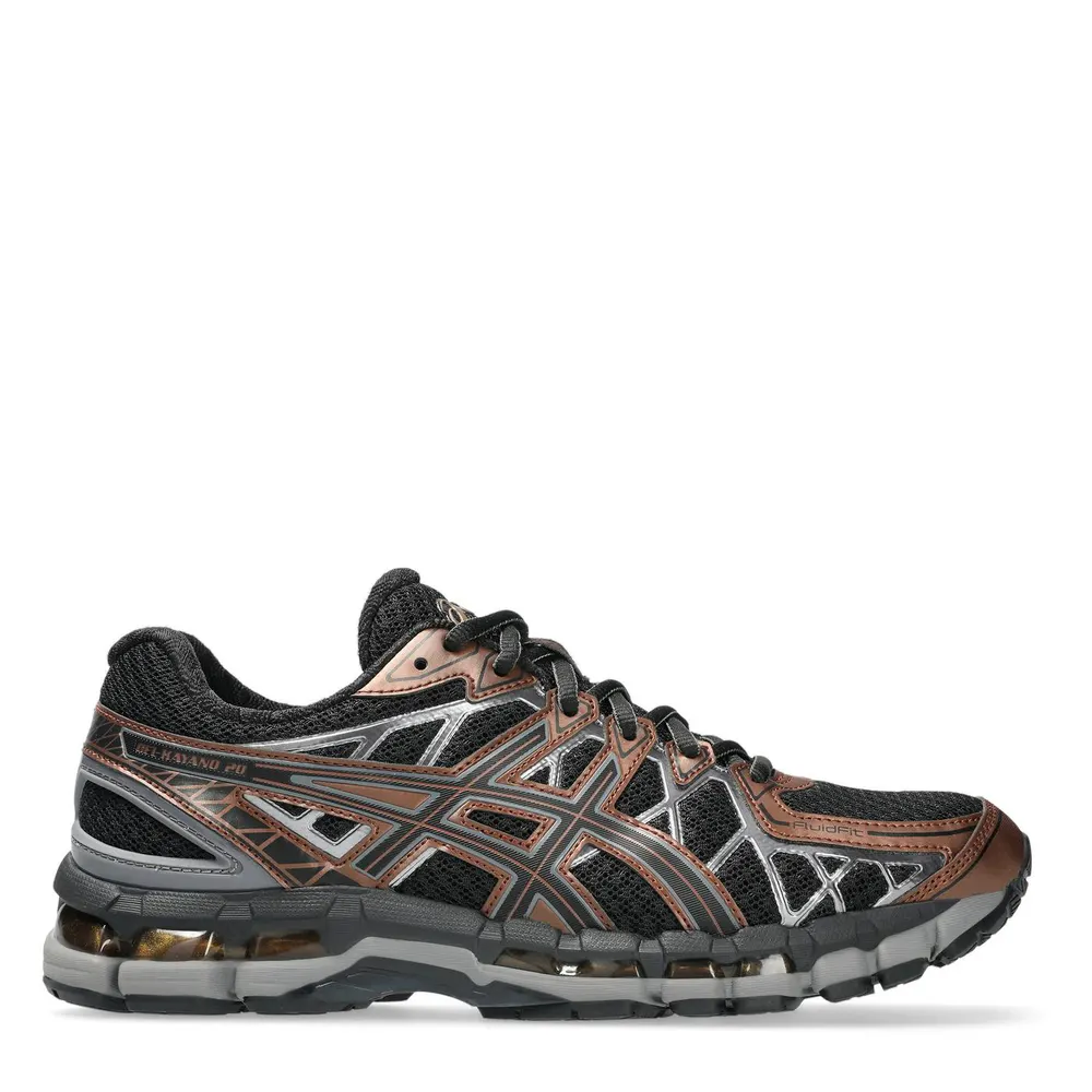 Asics Mens Gel-Kayano 20 Sneaker in Blk/Rddsh Brown – Footwear