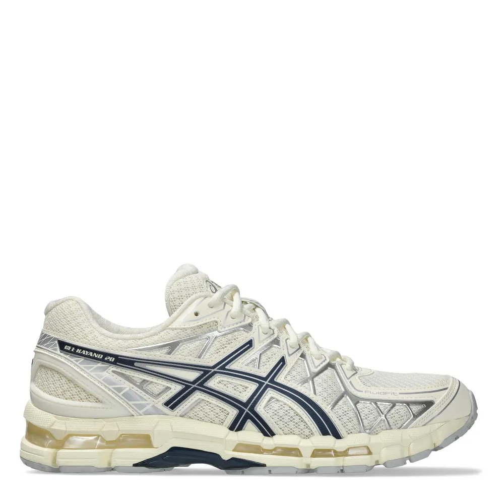 Asics Mens Gel-Kayano 20 Sneaker in Cream/ Indp Blu – Footwear