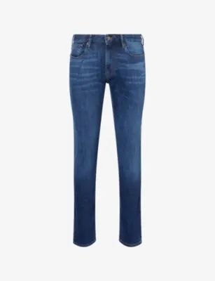 EMPORIO ARMANI J06 Slim-Fit Stretch-Denim Jeans - 34/32 in Medium Blue Denim – Mens | Jeans | Slim