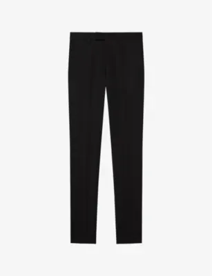 REISS Eastbury slim-fit mid-rise stretch-cotton chinos - BLACK - 34R