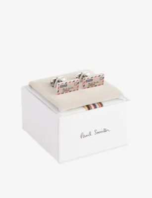 PAUL SMITH Airmail Branded Metal Cufflinks detail 3