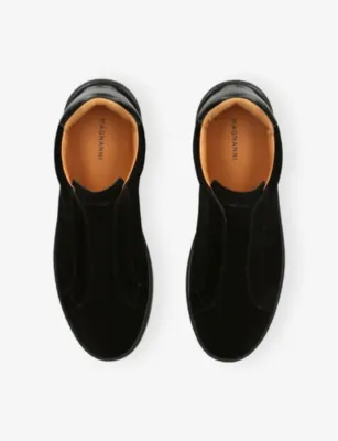 MAGNANNI Cowes Laceless Suede Trainers - EUR 42 / 8 UK MEN in BLACK, additional product view 2