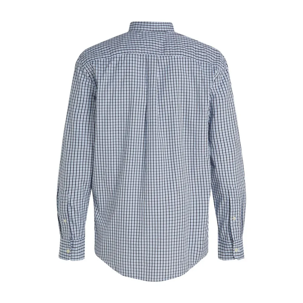 Tommy Hilfiger Men's Flex Poplin Gingham Long-Sleeve Patterned Shirt detail 2