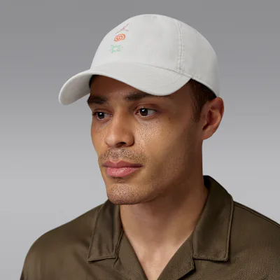 Jordan Club Adjustable Festival Hat - Sail/Iced Carmine