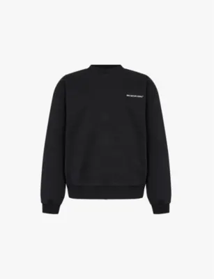 MKI MIYUKI-ZOKU Uniform branded-print cotton-blend sweatshirt