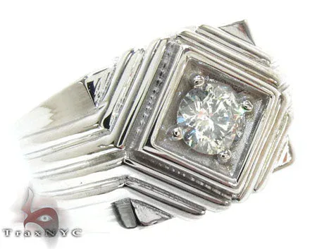 RINA - For Him FACTORY White Gold Mens Solitaire XL Ring 2585 in Rose Gold / 10 – Ring