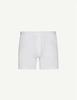 SUNSPEL Superfine two–button boxer shorts detail 2