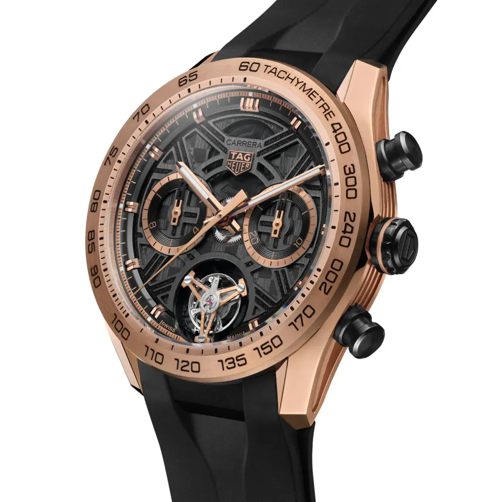 TAG Heuer Carrera Chronograph Tourbillon Extreme Sport 44mm Mens Watch 18k Gold & Titanium detail 2