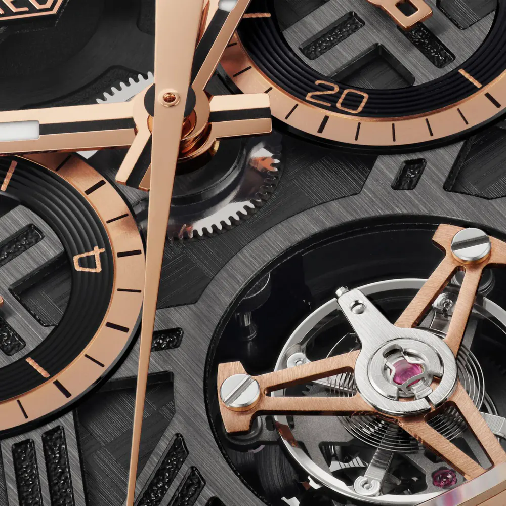 TAG Heuer Carrera Chronograph Tourbillon Extreme Sport 44mm Mens Watch 18k Gold & Titanium detail 3