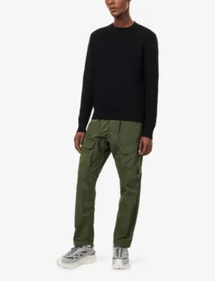 MONCLER Crewneck Logo-Patch Cotton Jumper detail 2