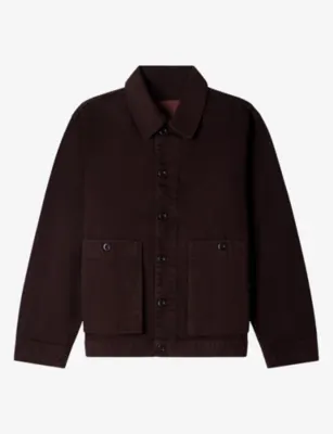 SANDRO Flared-Fit Denim Worker Jacket