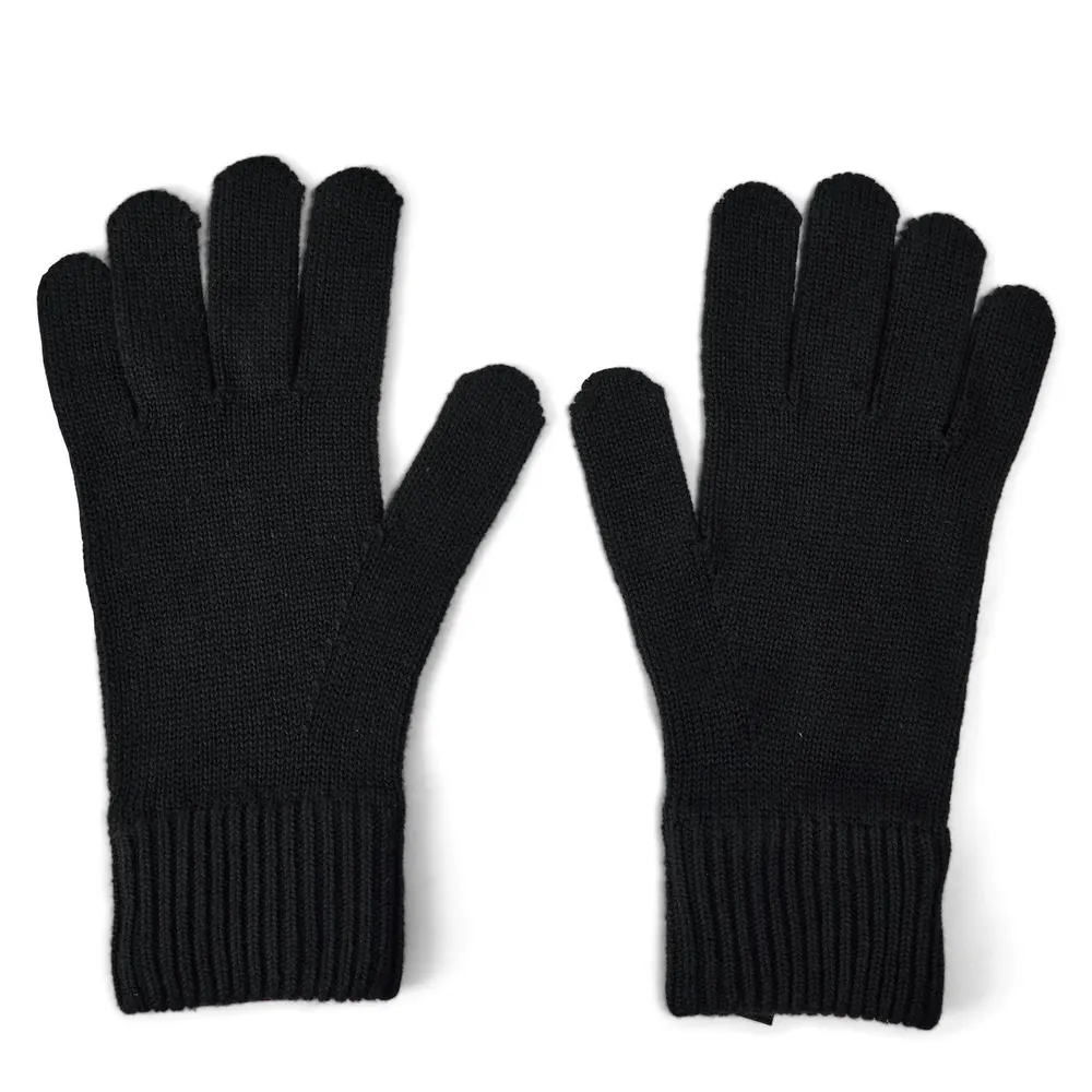 Pretty Green Men's Norbury Fleece Gloves in Black, additional product view 2