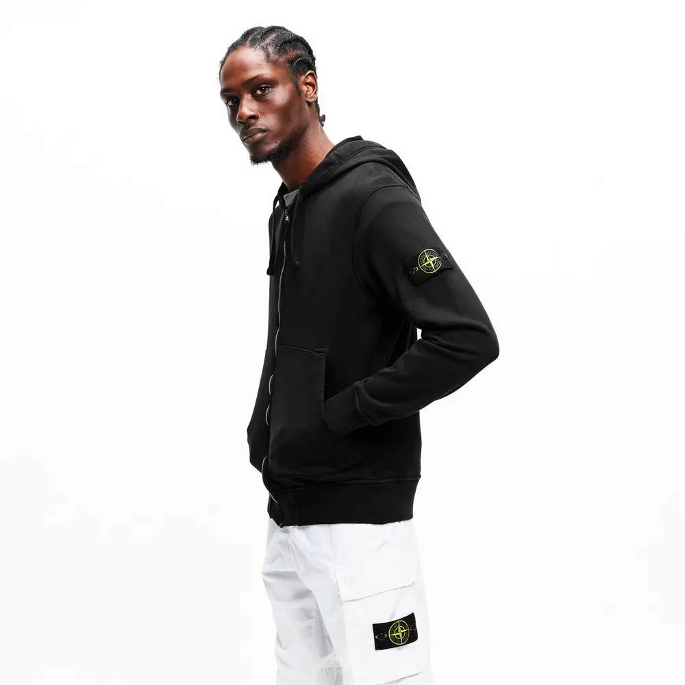 Stone Island Men's Full Zip Hooded Fleece detail 3