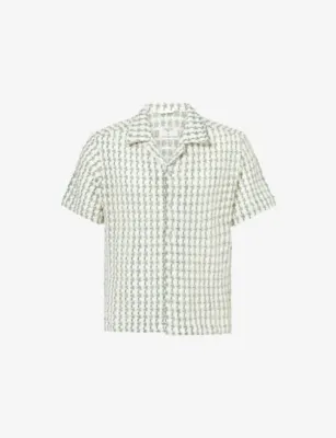 PERCIVAL Freddie Crochet Cotton-Knit Shirt