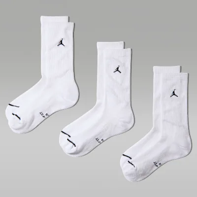 Jordan Everyday Crew Socks (3 Pairs) - White/Black in White/Black – Nike men's and unisex