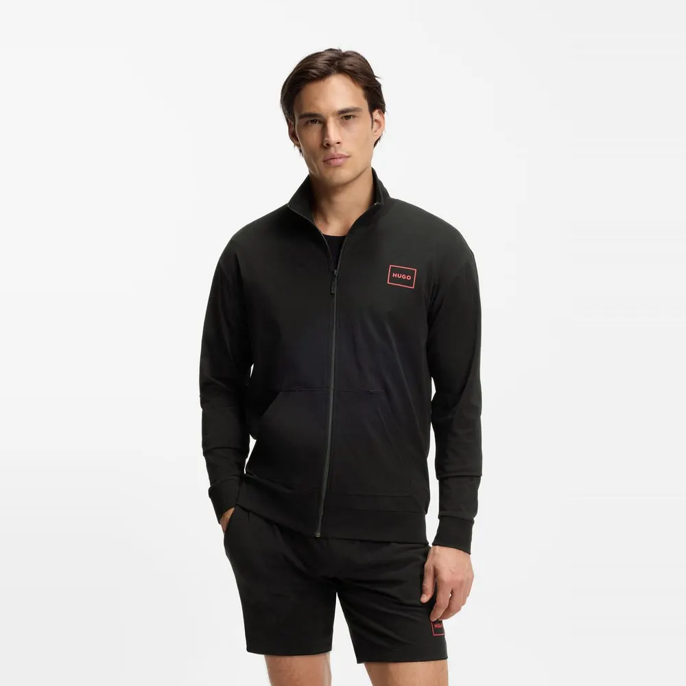 Hugo Men's Laze Cotton Relaxed-Fit Zip Hoodie detail 2