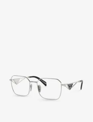 PRADA PR A51V irregular-frame metal optical glasses detail 2
