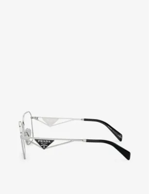 PRADA PR A51V irregular-frame metal optical glasses detail 3