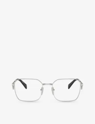 PRADA PR A51V irregular-frame metal optical glasses