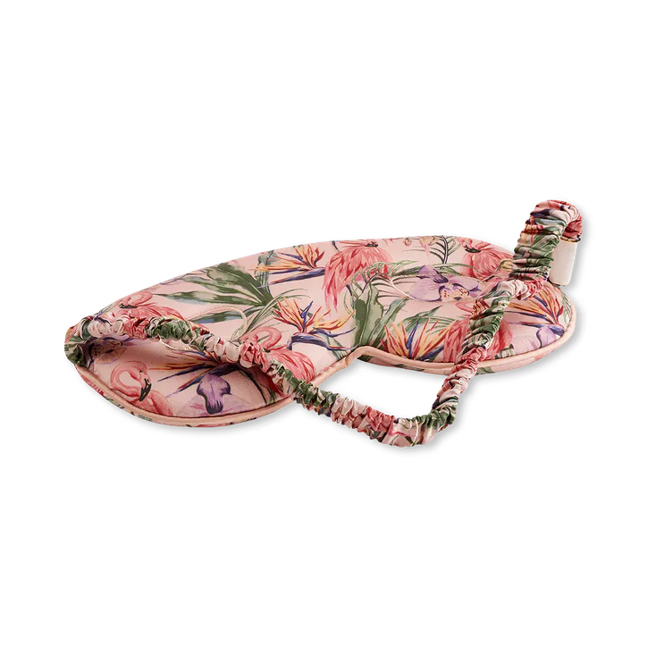 Smug Cloud Padded Satin Sleep Mask Flamingo Paradise, additional product view 2