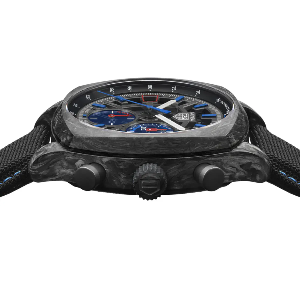 TAG Heuer Monza Flyback Chronometer 42mm Mens Watch in Black, additional product view 3