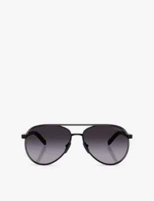 PRADA PR B57S Pilot Steel Sunglasses