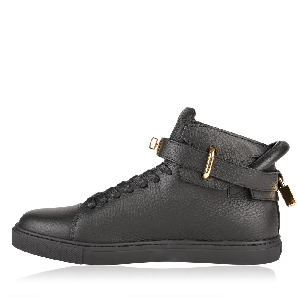 Buscemi 100mm High Top Trainers in Black 009, additional product view 2