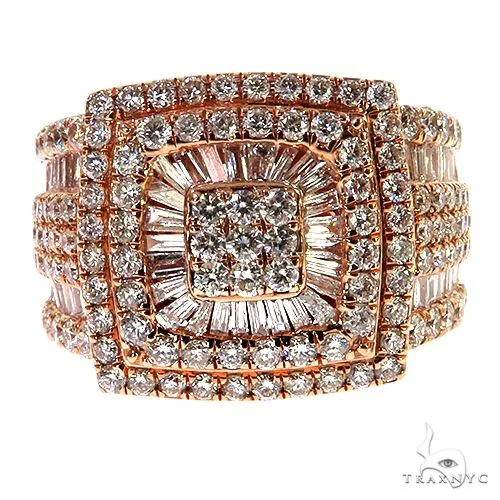 AHMED - MOON JEWELRY 14K Gold Baguette Diamond Ring 67928 in Rose / 8 – Ring