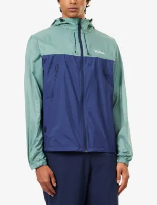 MALBON Caribe Hood Woven Jacket in Marine Green / Midnight, additional product view 3