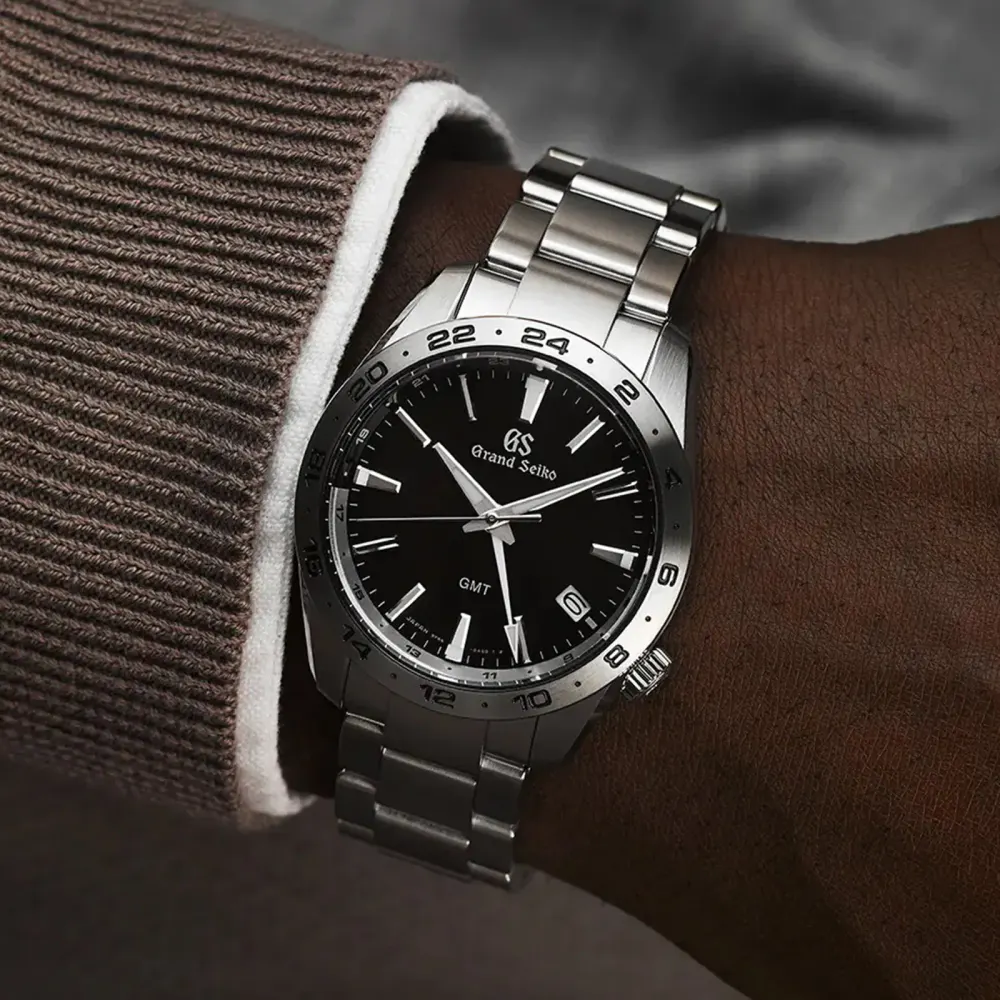 Grand Seiko 'Slate' Quartz GMT 39mm in Black, additional product view 3