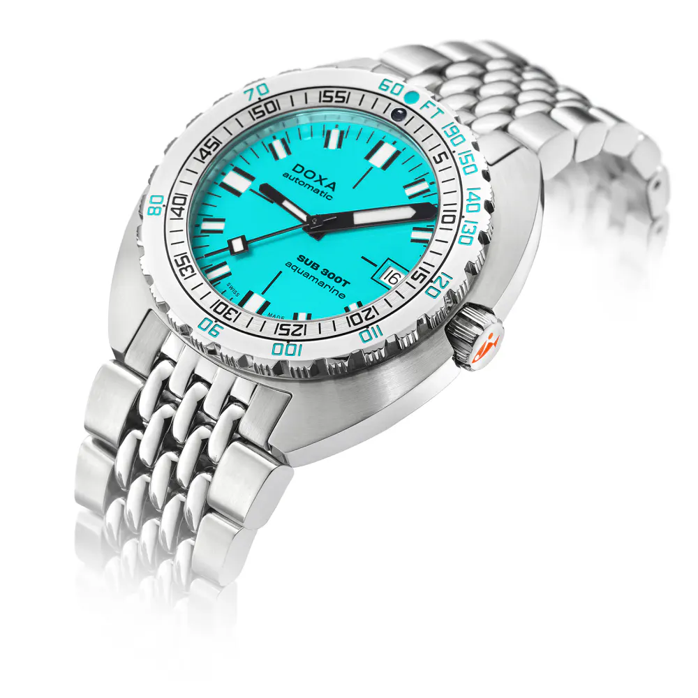 DOXA Sub 300T Aquamarine 42.5mm Mens Watch in Blue, additional product view 2