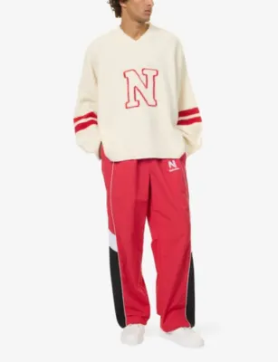 NAHMIAS Collegiate Oversized Brushed-Wool Jumper in WHITE, additional product view 2