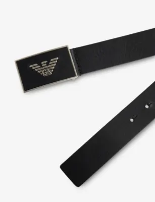 EMPORIO ARMANI Branded-Buckle Leather Belt - 30 detail 2