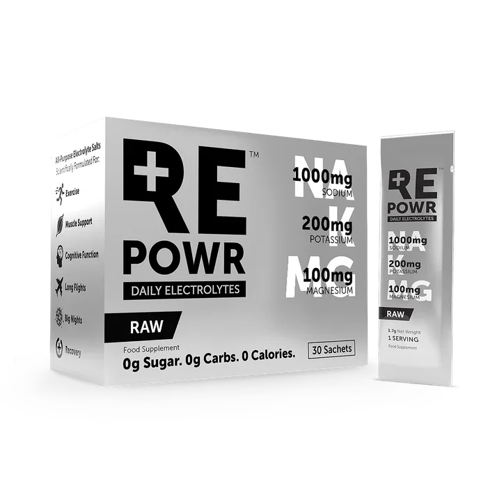 REPOWR Daily Electrolytes RAW Unflavoured Unsweetened 30 Sachets