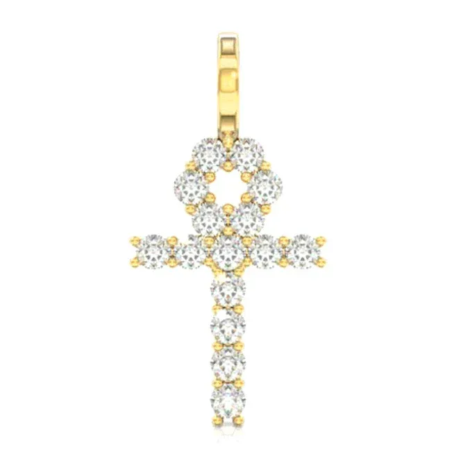For Him Diamond Ankh Pendant in 0.25ctw / Rose Gold / Lab Grown Diamond – Pendant