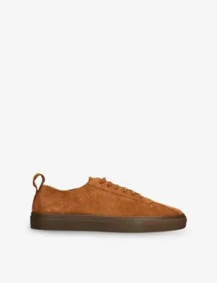 GRENSON Sneaker 1 U Suede Trainers - EUR 46 / 12 UK MEN in MUSTARD – Mens | Trainers | Lace up trainers