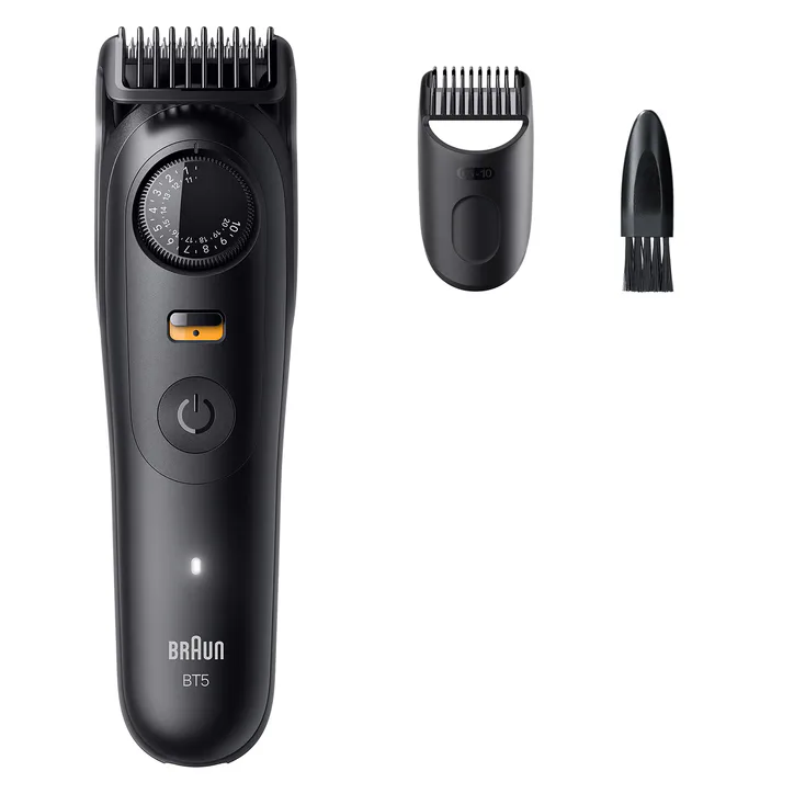 BRAUN Beard Trimmer Series 5, +2 Styling Tools, 20 Lengths, Sharp Blade, BT5500, Black detail 2