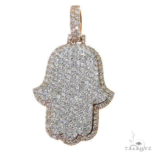 RINA - For Him CUSTOM 2 Tone Hamsa Diamond Pendant 68636 – Pendant