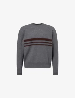 CRAIG GREEN Felt Stripe Merino-Wool Jumper in GREY – Mens | Knitwear | Jumpers