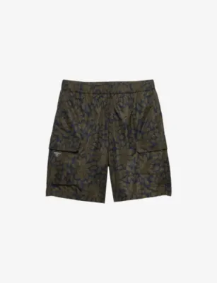 PRADA Re-Nylon Floral-Print Swim Shorts in Blue – Mens | Swimwear | Shorts