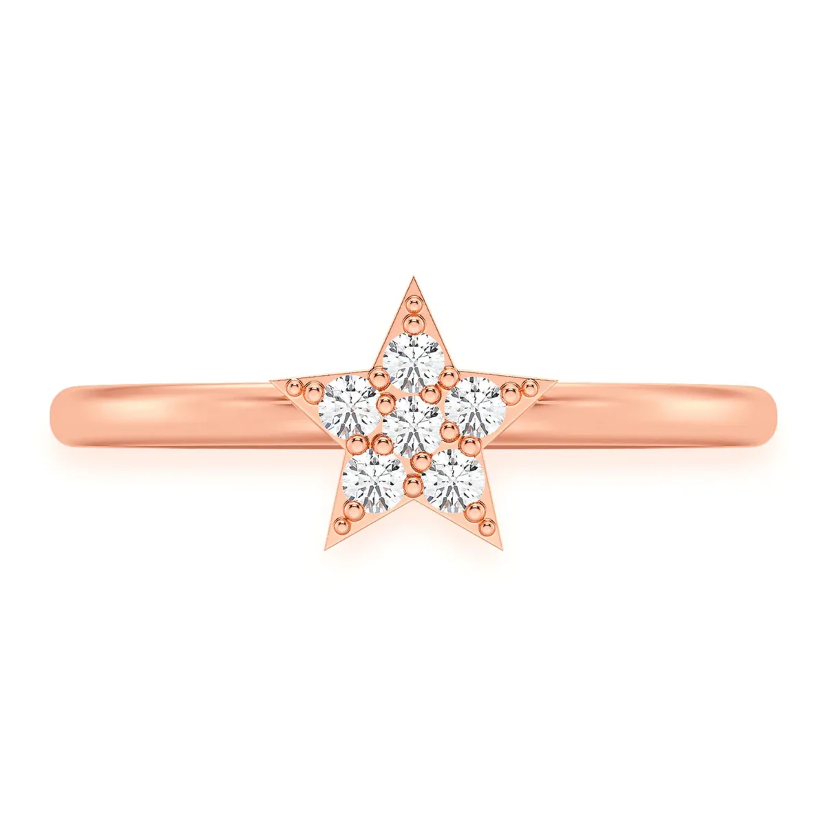For Him Petite Star Diamond Ring in Rose Gold / Natural Diamond – Ring
