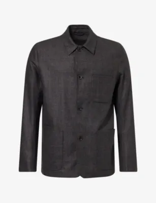 PAUL SMITH Flannel Patch-Pocket Wool Jacket