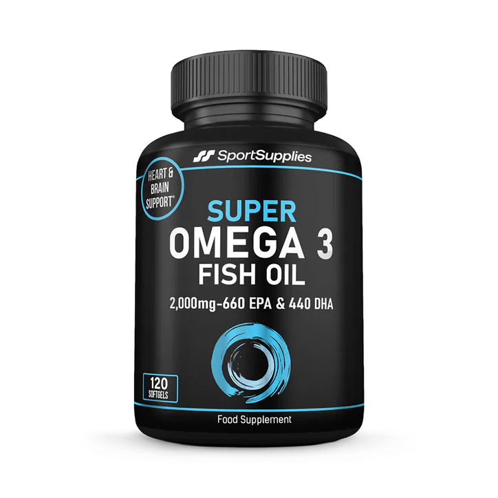 SS Sport Supplies Omega 3 Fish Oil - 1,000mg softgels - 120 Capsules