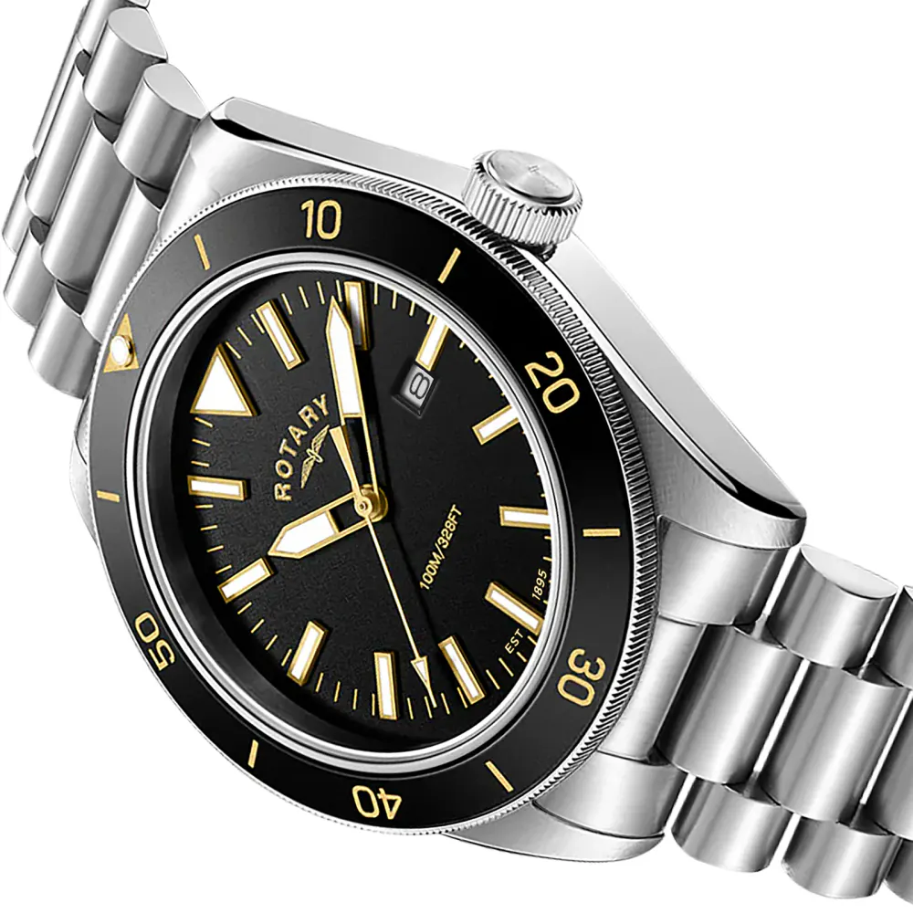 Rotary Apex100 41mm Mens Watch Black in Black, additional product view 2