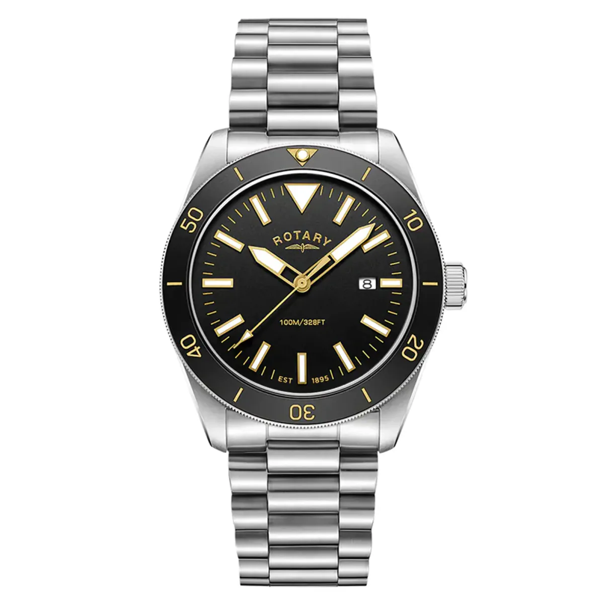 Rotary Apex100 41mm Mens Watch Black