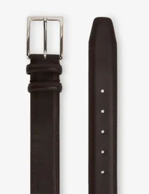 BOGGI MILANO Branded-Buckle Leather Belt - 30 detail 2